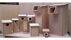 Image showing range of nestboxes manufactured by Hunter Valley Nestboxes